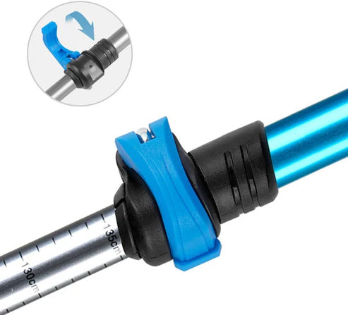 Naturehike Qing Tue3-Node 6061 Aluminum Alloy Trekking Pole -Black  Men-62-135CM