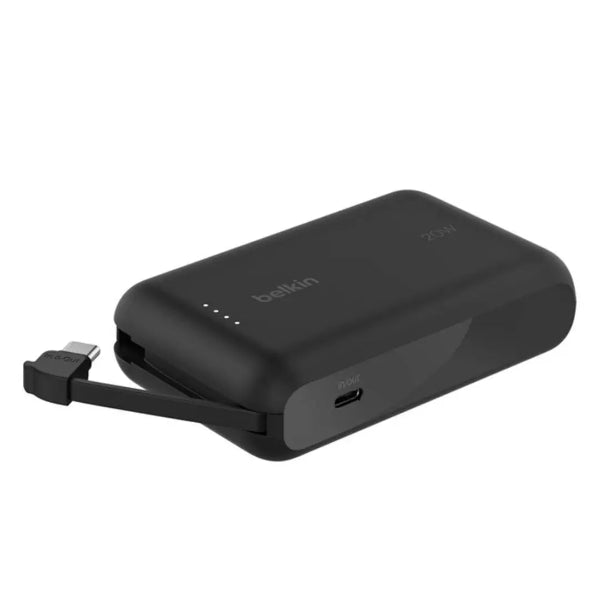 Belkin Boostcharge Pb 10K Pd 20W W/ Usb-C Integrated Cable Balck