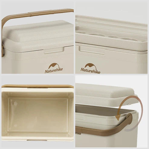 Naturehike Lamando 24H Outdoor Antibacterial Cooler Box - Beige Grey (24L)
