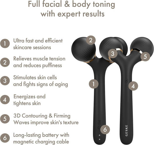 GESKE Face Care - Sonic Facial Rolle - 4 In 1- Grey