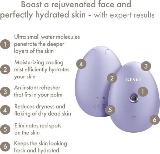 GESKE Face Care - Facial Hydration Refresher - 4 In 1- Purple