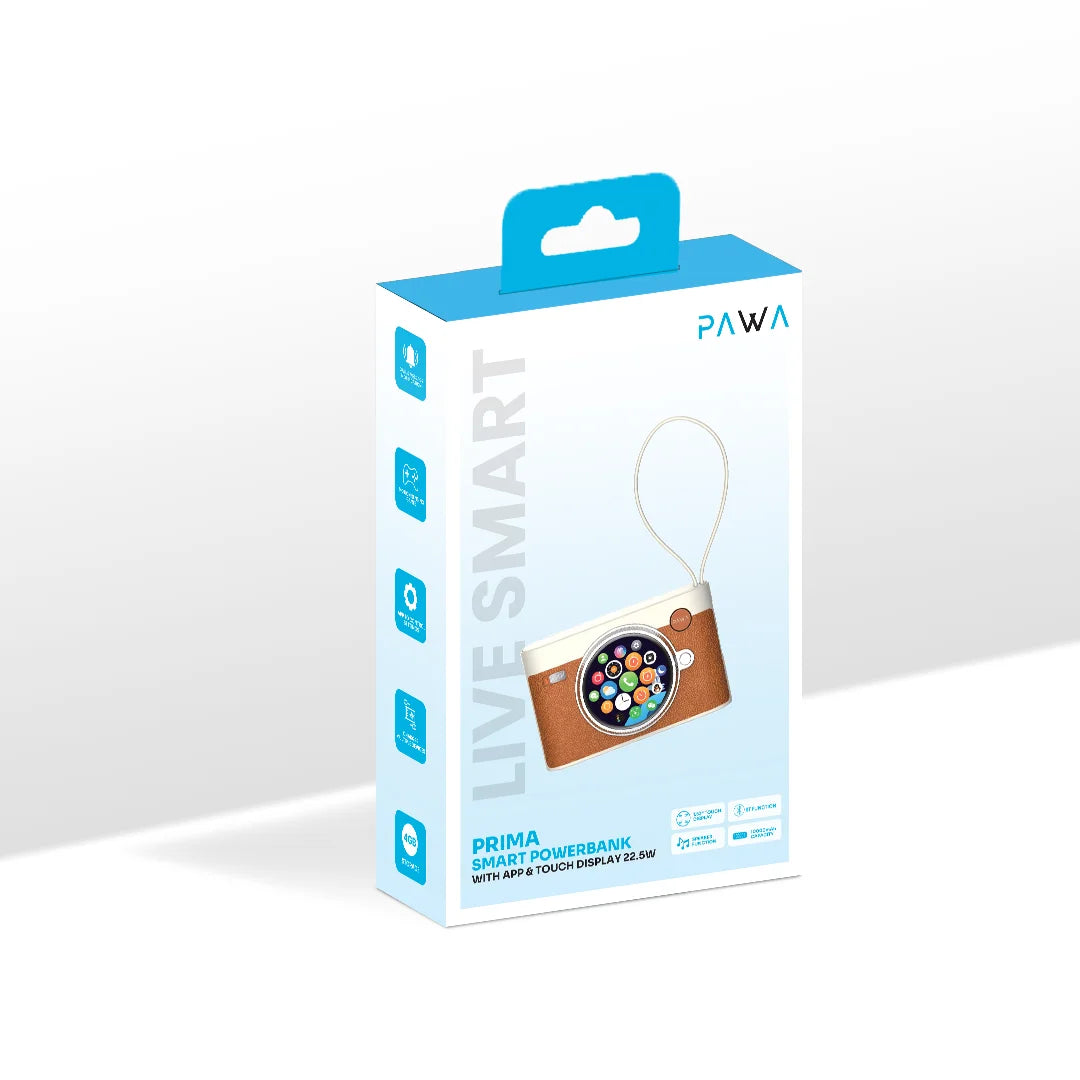 Pawa Prima smart powerbank with APP & Touch display 22.5W