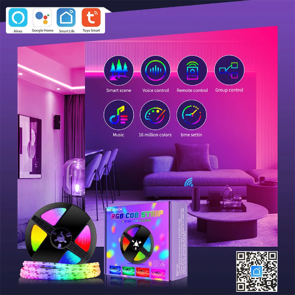 Tuya Smart Wifi Striplight 5 Meters Rgb+Cw With Wifi+Bluetooth Dual Mode
