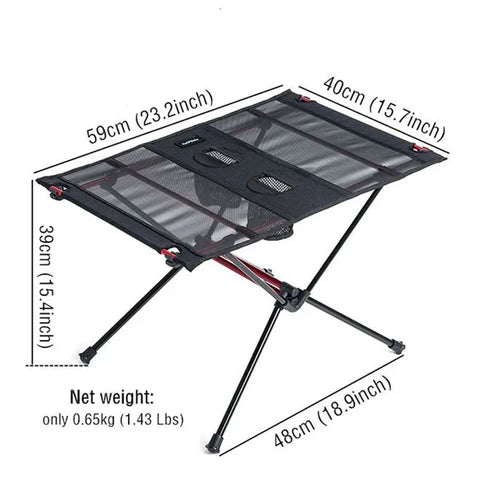 Naturehike Outdoor Lightweight Folding Table - Black (Large)