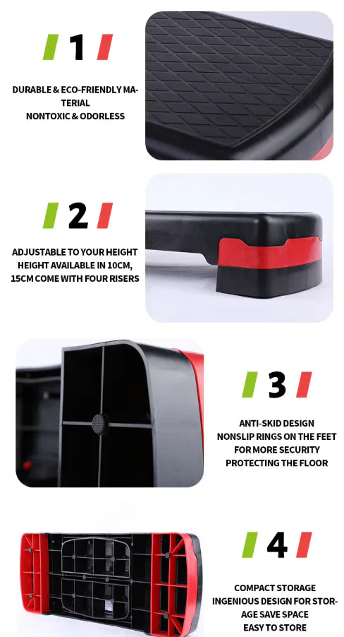 Adjustable Aerobic Stepper, Durable, Versatile, and Essential for Fitness