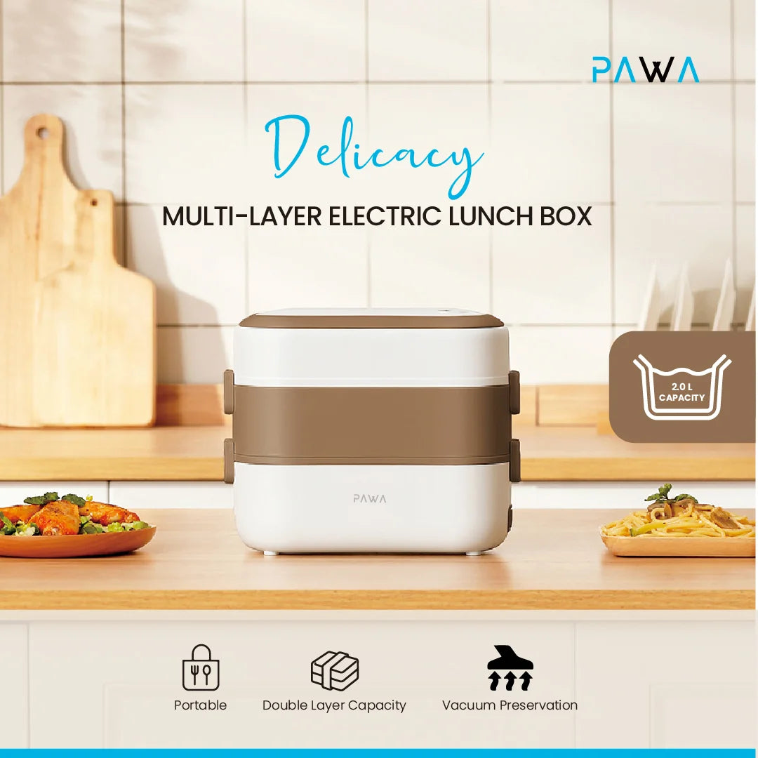 Pawa Delicacy Double Layer Electric Lunch Box 2L