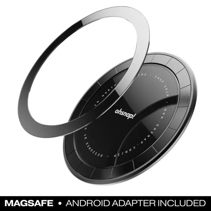 Ohsnap Phone Grip Lux 5 - Boring Black