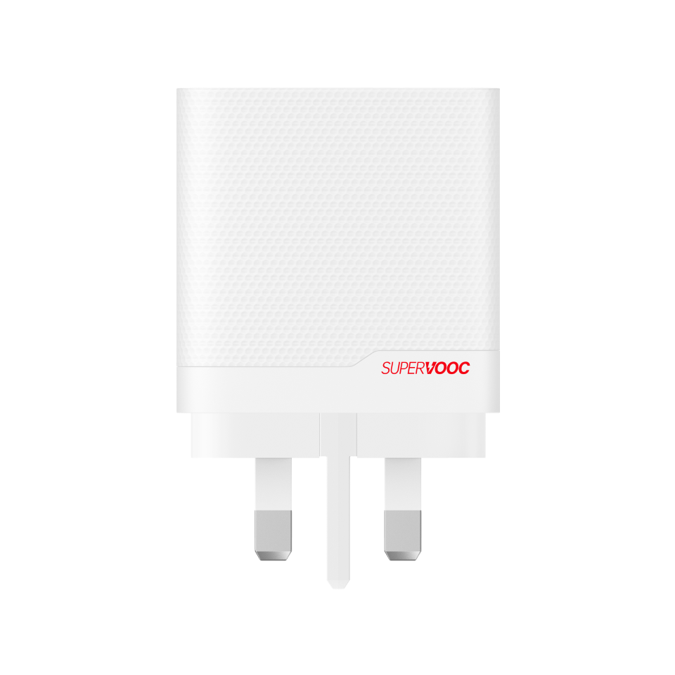 محول الطاقة ONEPLUS SUPERVOOC 80W بمنافذ مزدوجة (المملكة المتحدة) 