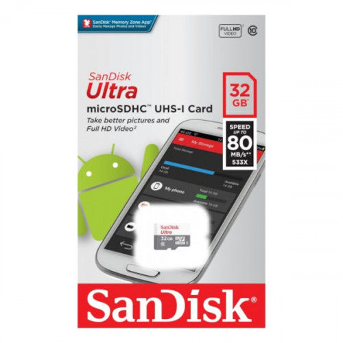 Sandisk Ultra Microsdxc 32Gb C10 Uhs-1 100Mb/S (619659184384)