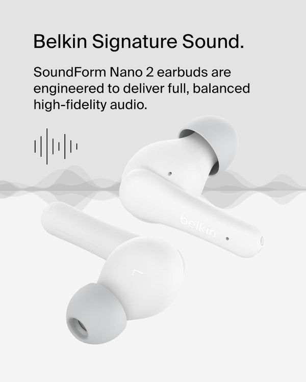 Belkin Soundform Nano-True Wireless Earbuds For Kids White