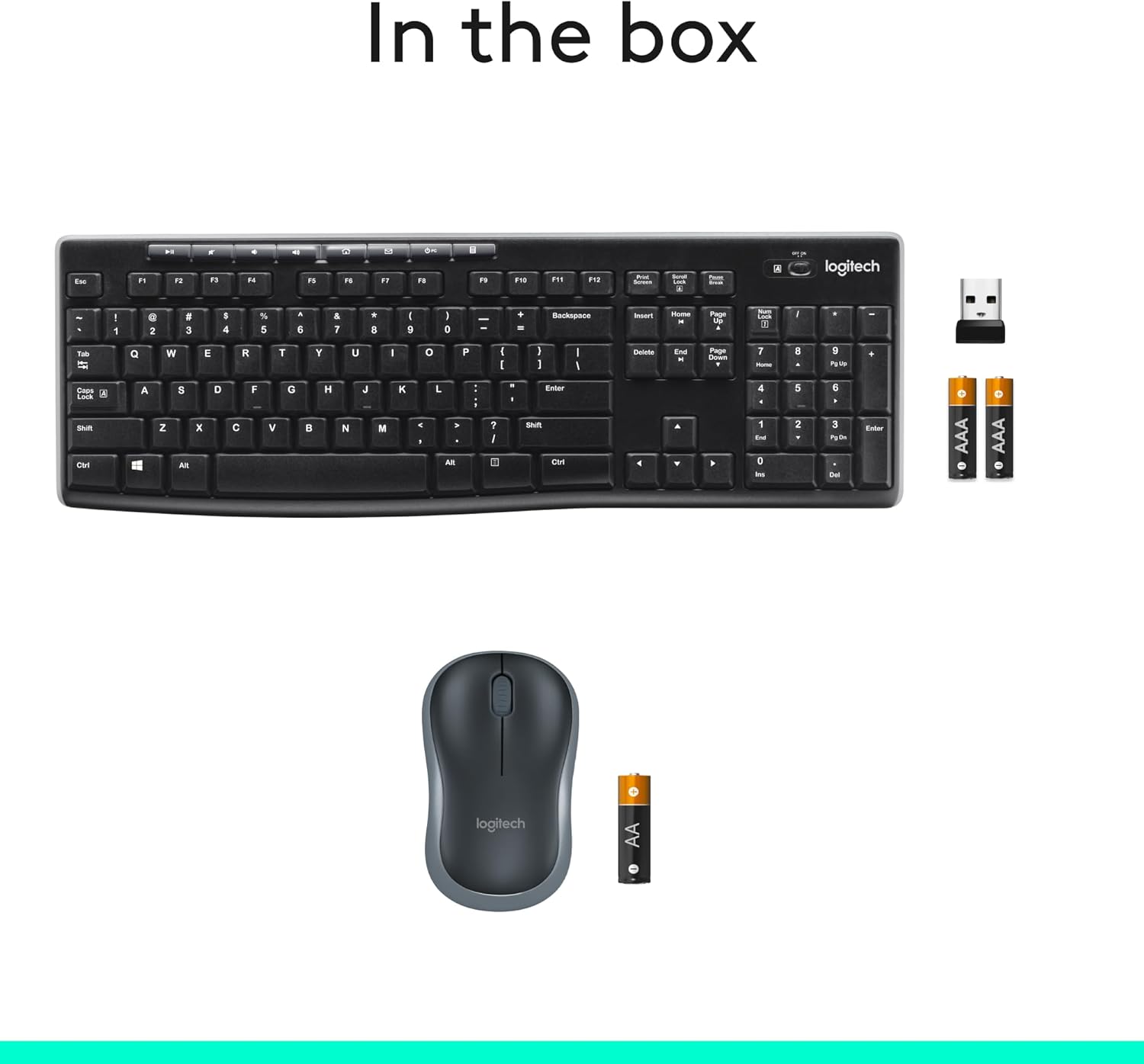 Logitech Mk270 - 2.40Ghz / Up To 10M / Wi-Fi / Arb/Eng - Keyboard & Mouse Combo