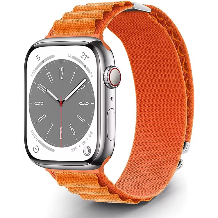 Pawa California Alpine Loop Watch Strap Ultra/Series 8 49/45/44/42MM - Orange/Black