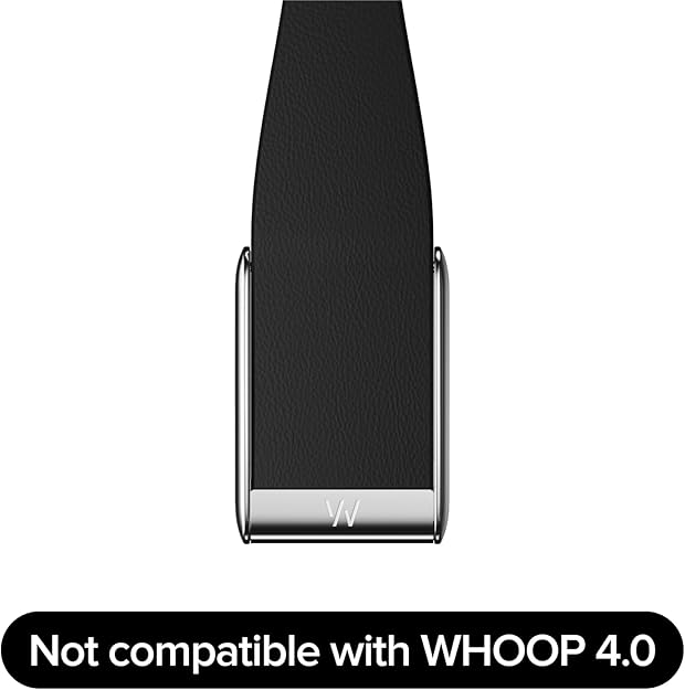 Whoop Leatherluxe 5.0 Wrist Band Genuine Italian Leather Tapered Small - Black