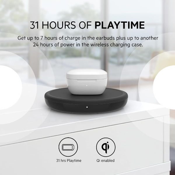 Belkin Soundform Rise True Wireless Earbuds White(Auc004Btwh)