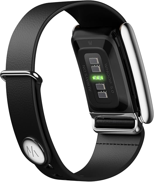 Whoop Leatherluxe 5.0 Wrist Band Genuine Italian Leather Tapered Small - Black