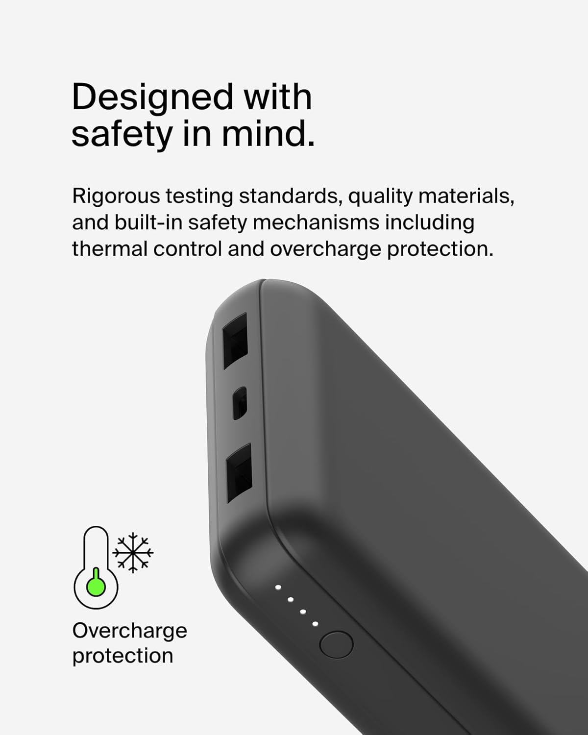Belkin 20K Power Bank Usb-A & C 15W  Black(Bpb012Btbk)