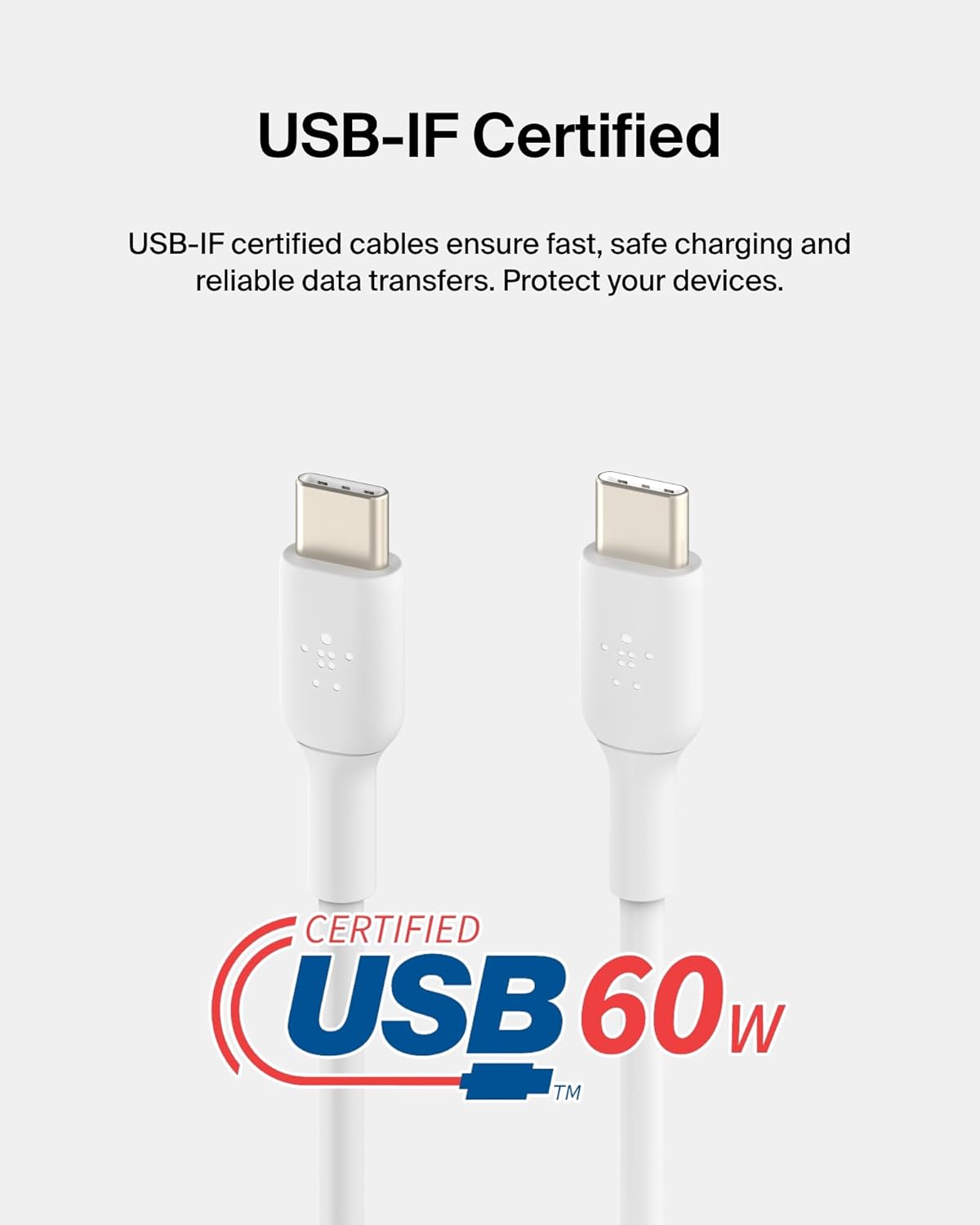 Belkin Boostcharge Usb-C To Usb-C Cable 2M White(745883788262)