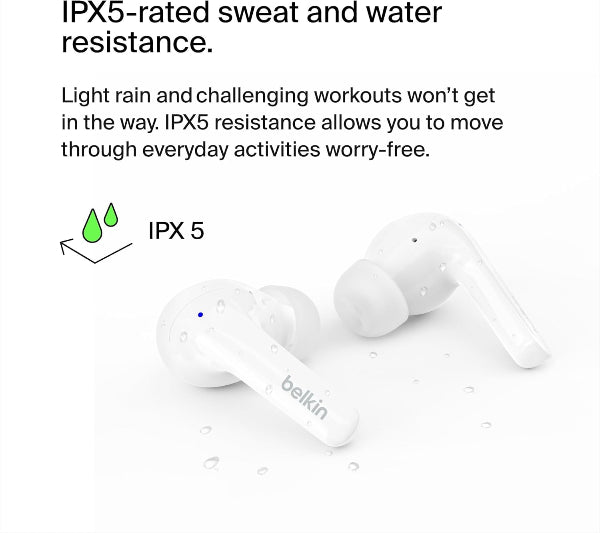 Belkin Soundform Motion True Wireless Earbuds White