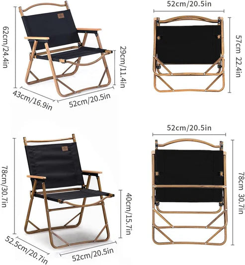 Naturehike Nightfall L02 Folding Chair - Black (L)