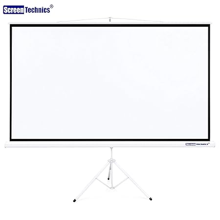 Gamvity 120-Inch Tripod Projector Screen – 4:3 Aspect Ratio | Matte White