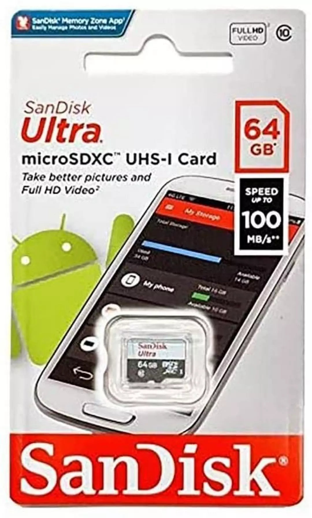 Sandisk Ultra Microsdxc 64Gb 100Mb/S Class 10 Uhs-I