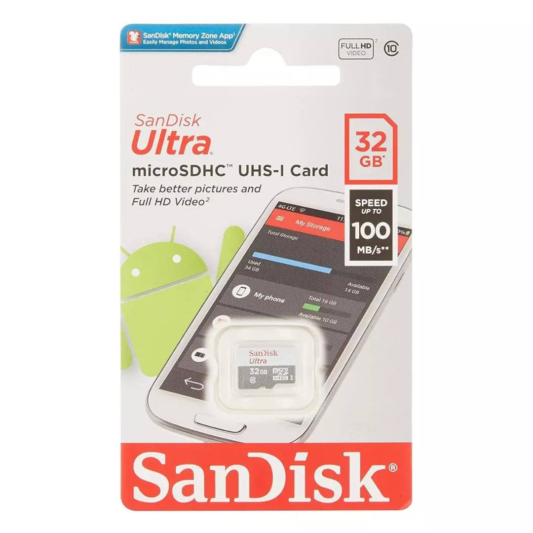 Sandisk Ultra Microsdhc 32Gb 100Mb/S Class 10 Uhs-I