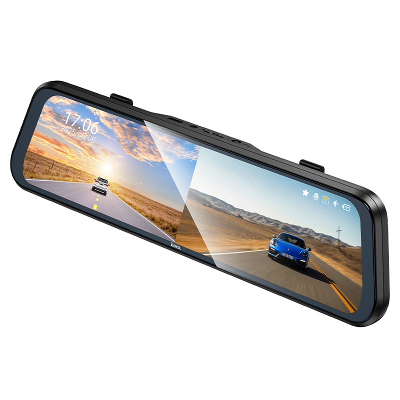 Hoco DV16 Dual Channel Mirror Dash Cam