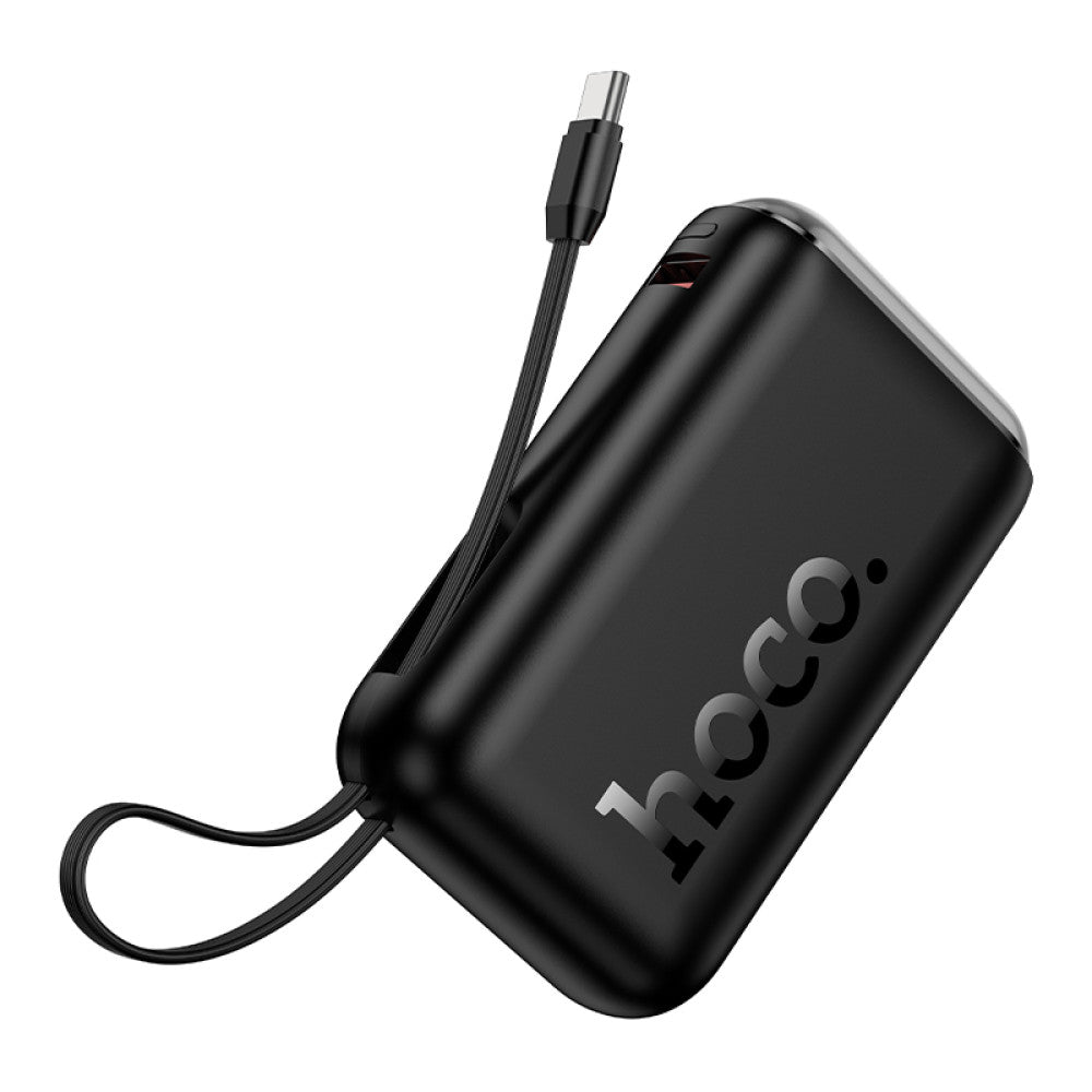 Hoco J157 Leader 22.5W+Pd20W 10000Mah Power Bank With Cable - Black