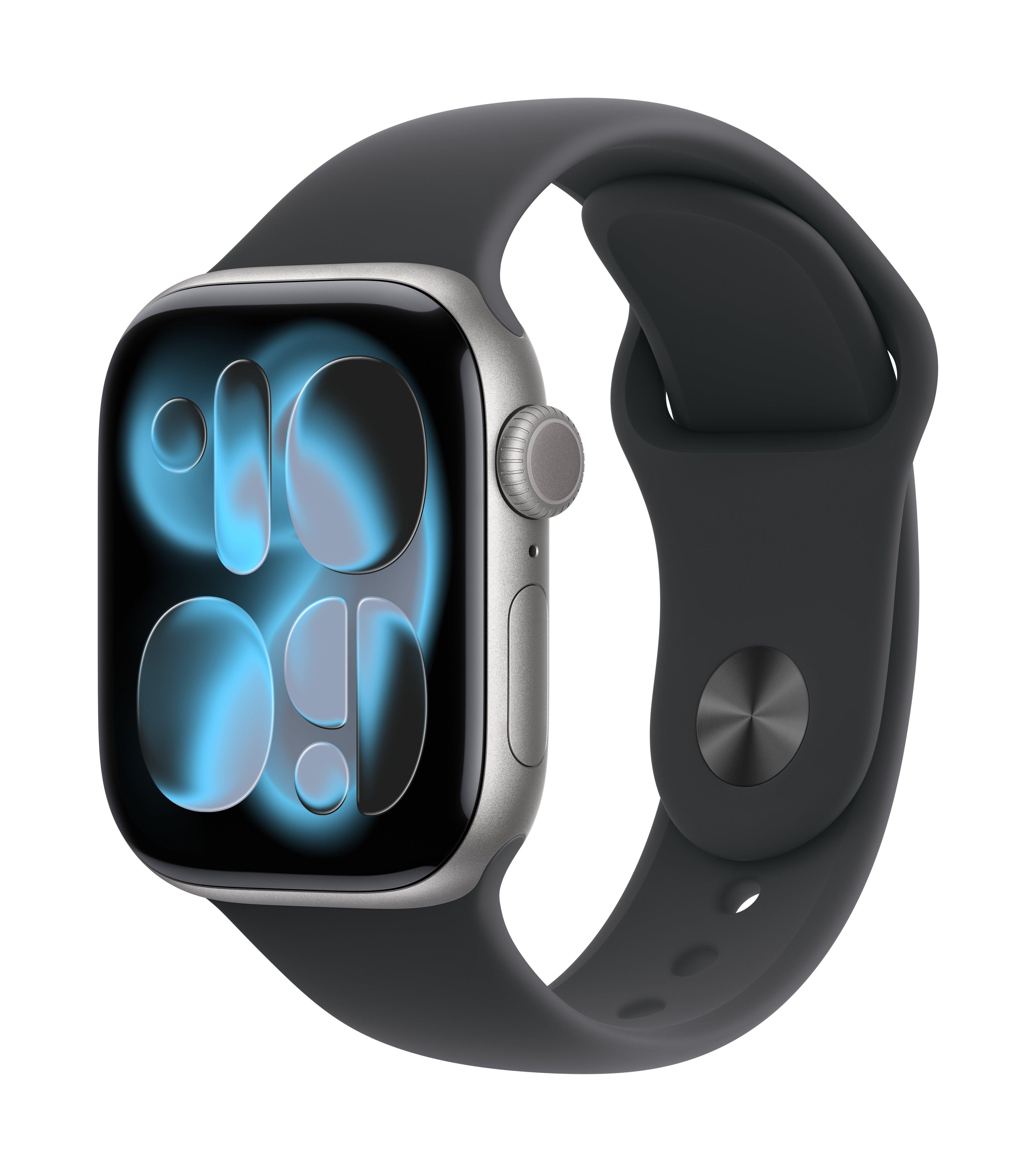 Apple Watch Series 11 GPS + Cellular 46mm Space Grey Aluminium Case with Black Sport Band - M/L