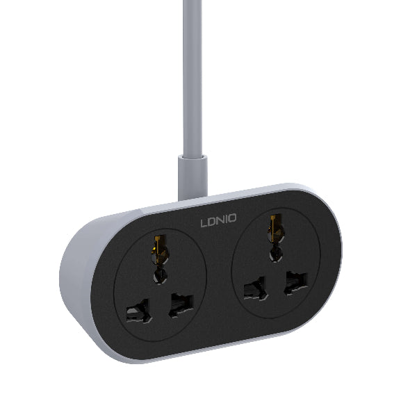 LDNIO 2 AC Outlet Universal Extension Power Socket SC2018 5M