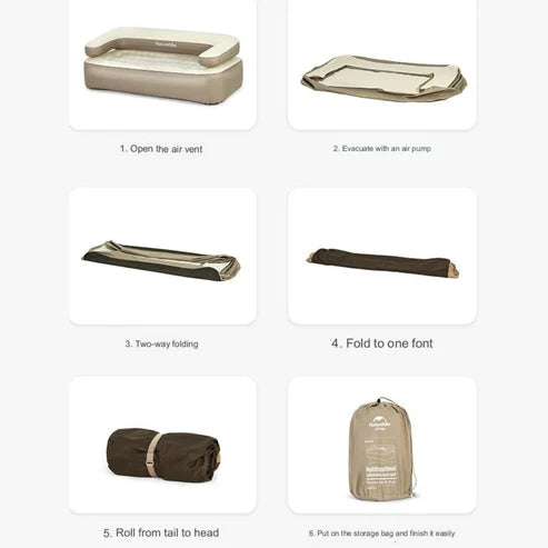 Naturehike SF01 Multifunctional inflatable Double Sofa -Summer Sand(165*95*65)