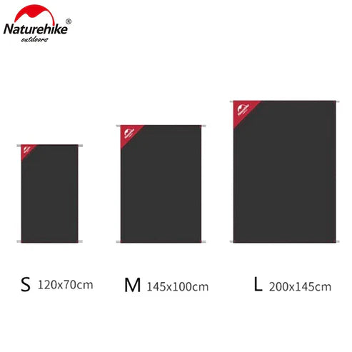 Naturehike Outdoor Multi Functional Ultra Light Floor Cloth - Black S (118*68)