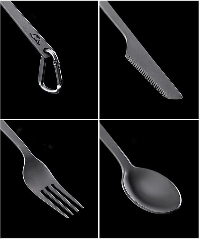 مجموعة أدوات المائدة التيتانيوم Naturehike TZD11 - (شوكة ، ملعقة وسكين)