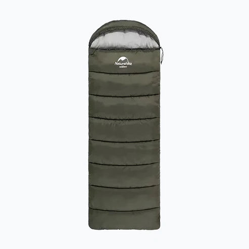 Naturehike U Series Envelope Sleeping Bag With Hood - Army Green U350?190+30)*75