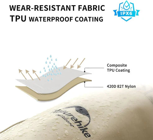 Naturehike TB03-Shimmer-TPU Wet and Dry Separation Waterproof Bag- Khaki (30L) (without shoes)