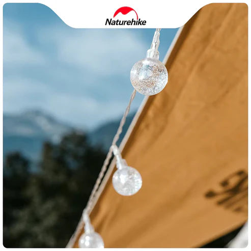 Naturehike Solar Pendant Rechargable Light Ball String - Warm Light (20M)