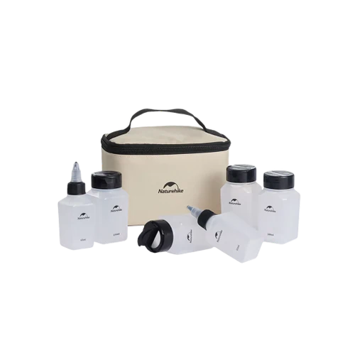 Naturehike Seasoning Bottle Six-Piece Set - Light Khaki