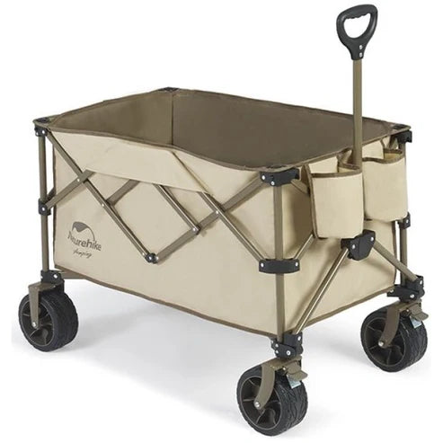 Naturehike TC03 Four-Way With Brakes Folding Trolley - Chestnut Brown