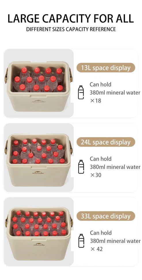 Naturehike Lamando 24H Outdoor Antibacterial Cooler Box - Beige Grey (13L)