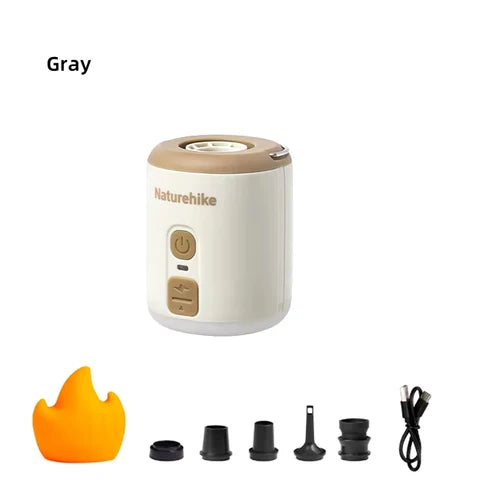Naturehike Wind Mini Outdoor Multifunctional Inflatable Pump - Oat grey