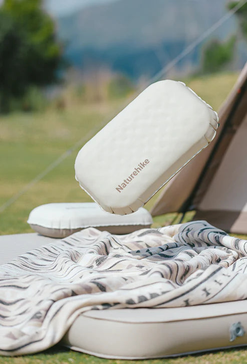 Naturehike Yugu 2-in-1 Sponges Inflatable Pillow - Champagne Brown (L)