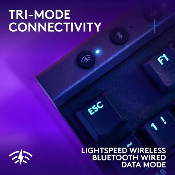 Logitech G515 TKL LIGHTSPEED Low-Profile Wireless Gaming Keyboard Tactile Switch - Black (US Layout)