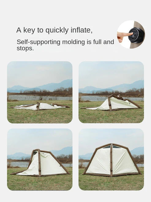 Naturehike Ango Pro Inflatable Tent - Khaki - Brown (240*240*180)