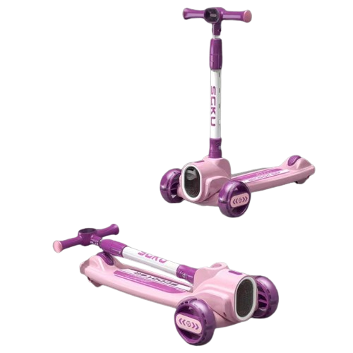 Scooter With Light - Pink 8100