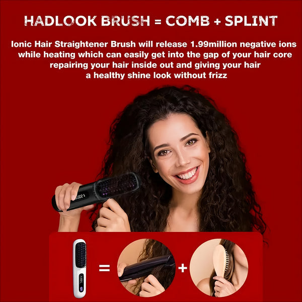 Cordless Hair Straightening Comb - White Base