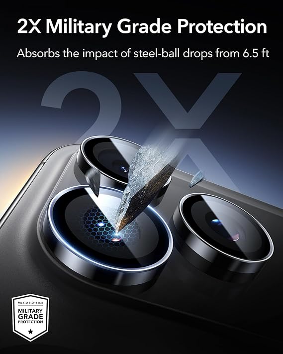 Esr Iphone 17/16/15/14 Pro/Pro Max Camera Lens Protec (Black)