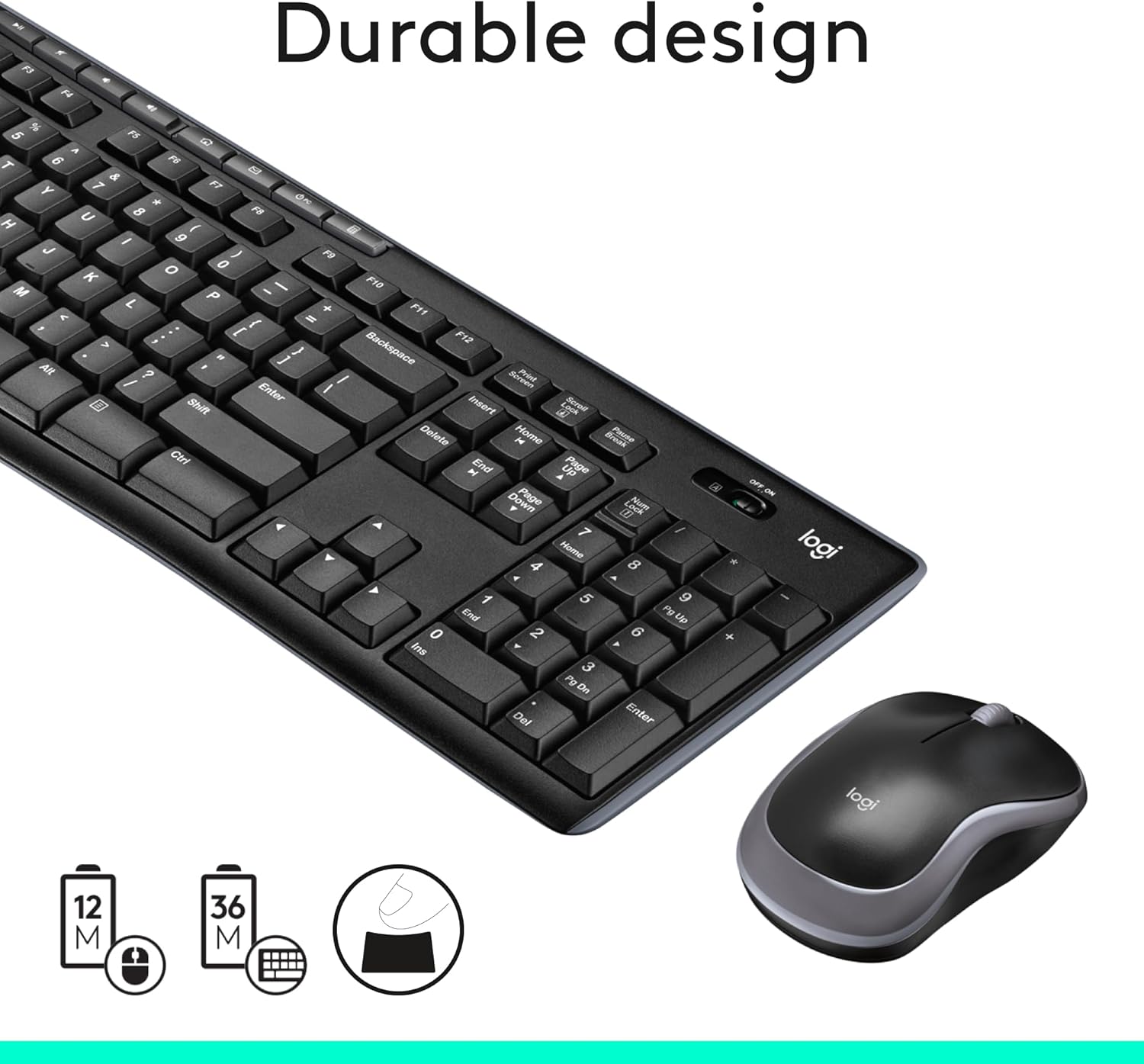 Logitech Mk270 - 2.40Ghz / Up To 10M / Wi-Fi / Arb/Eng - Keyboard & Mouse Combo