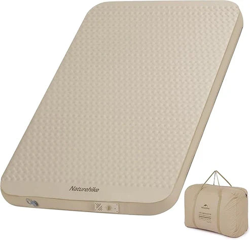 Naturehike Yugu C12 Comfort Automatic Inflatable Cushion With Inner Inflatable Pump - Beige Double (200*132*12)