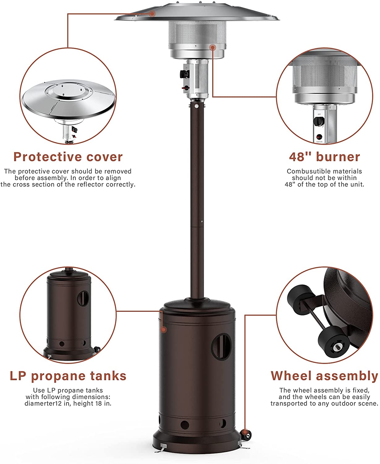 Hi-Tex Patio Gas Heater
