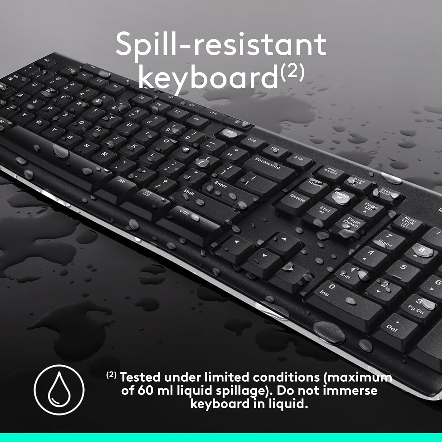 Logitech Mk270 - 2.40Ghz / Up To 10M / Wi-Fi / Arb/Eng - Keyboard & Mouse Combo